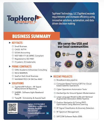 TapHere Business Summary